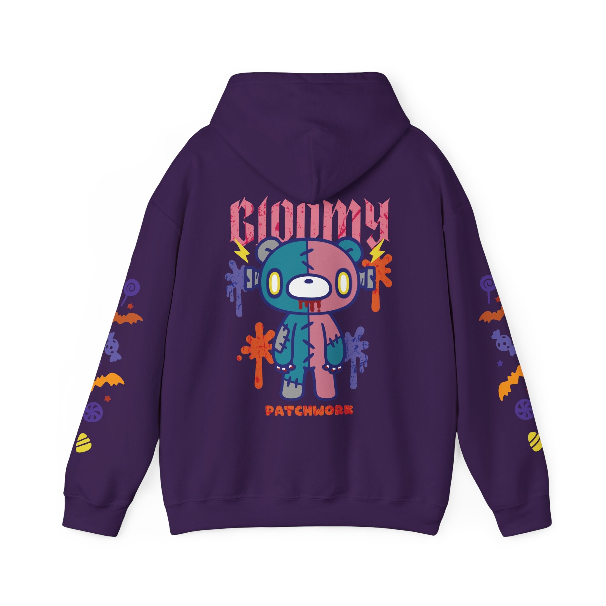 Halloween Patchwork Gloomy Bear Hoodie